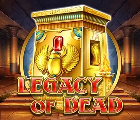 Slots logo of Legacy of Dead from Play’n GO at Kong Casino